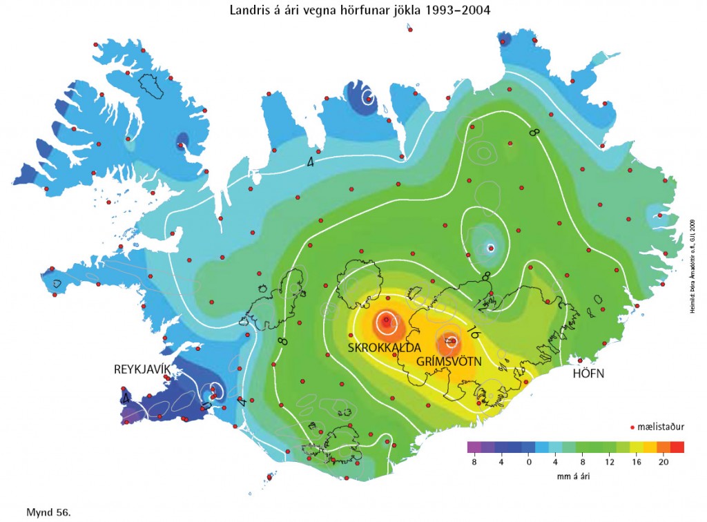 Mynd úr skýrslunni (Umhverfisráðuneytið 2009).
